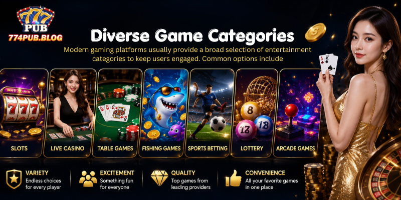 Diverse Game Categories